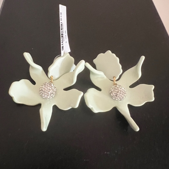 LELE SADOUGHI Small Crystal Lily Mint Earrings - Picture 8 of 11